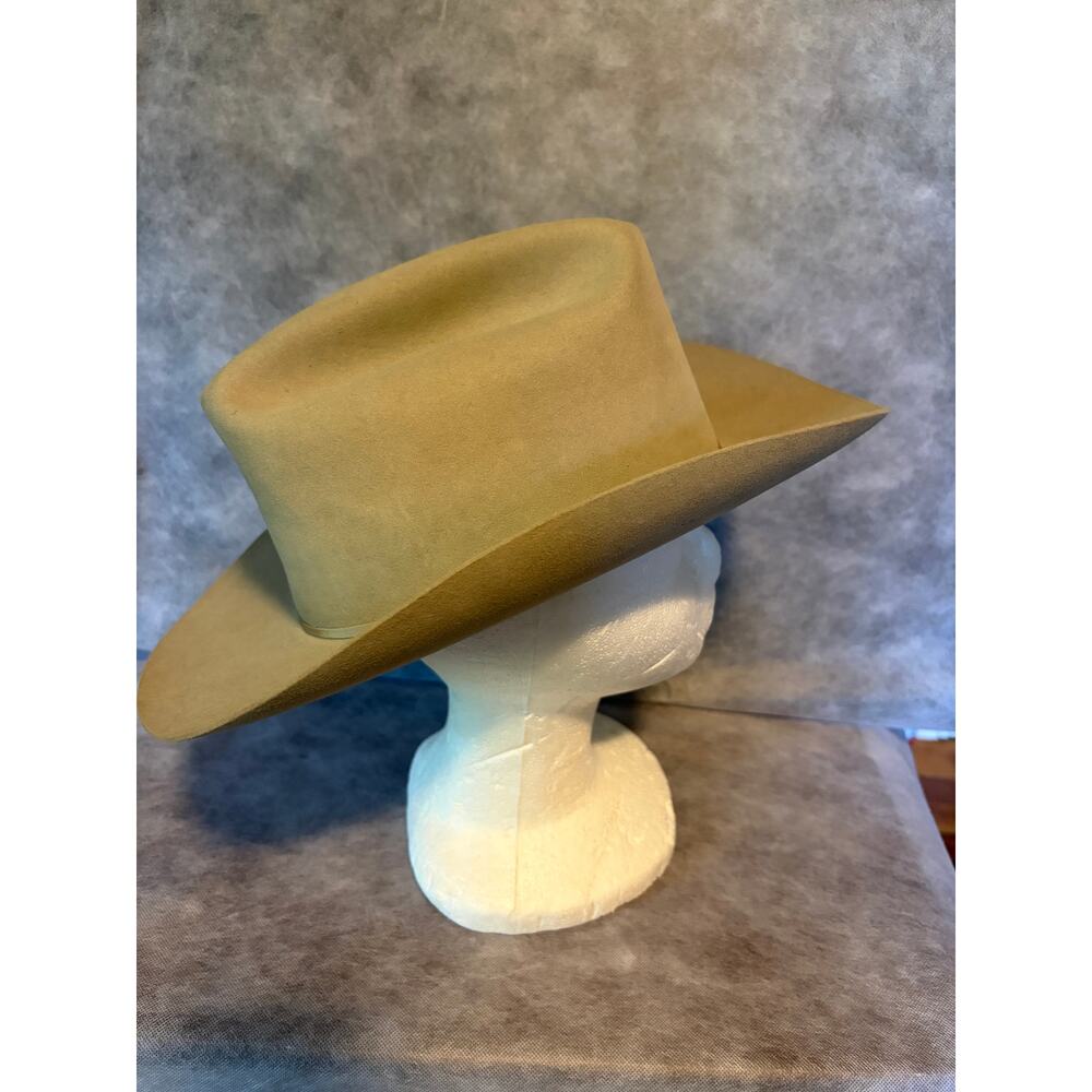 Vintage Bradford Ltd Super Cowboy Hat 7 1/4 Tan Felt Hamilton Tanney - Picture 3 of 12